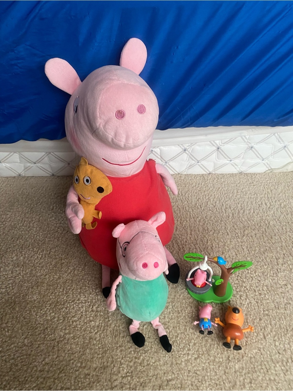 Peppa Pig Plush Family Lot Bundle Stuffed animals Swing Figures